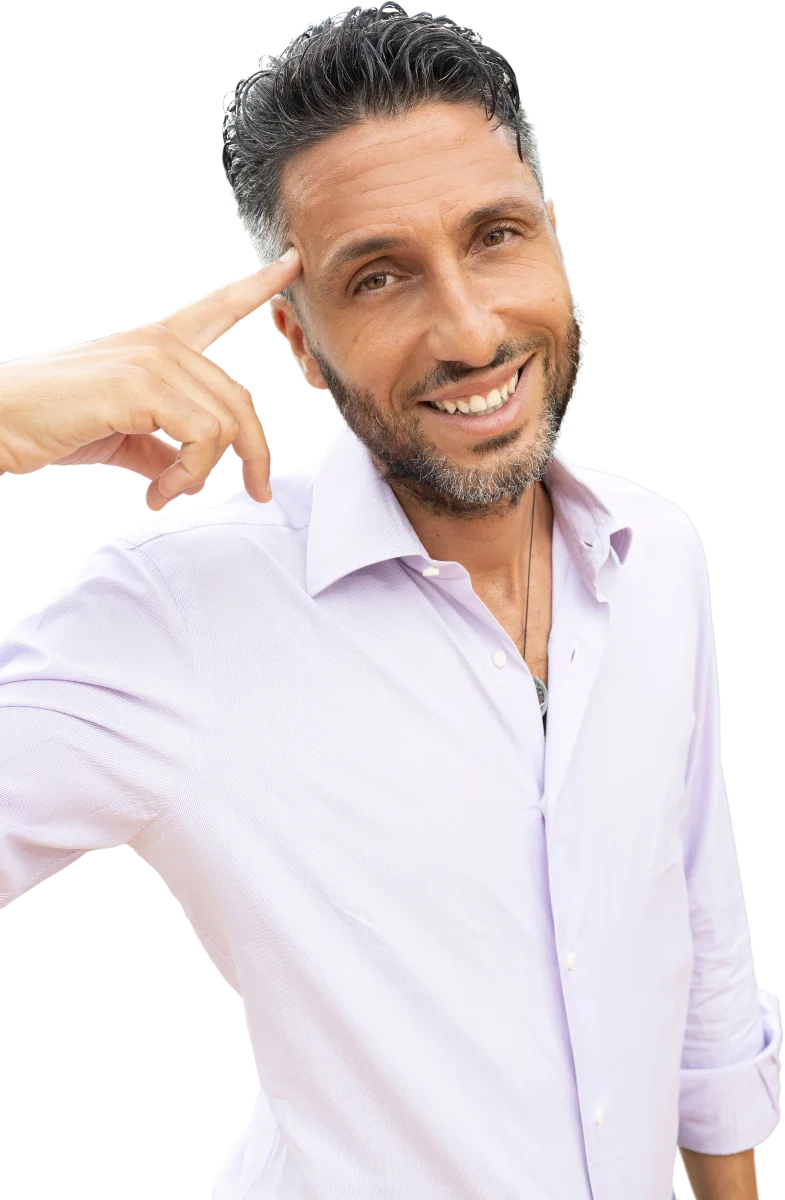 Riccardo Restino, smiling, in a light shirt